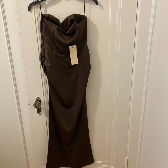 Bec + Bridge Jones Strapless Midi Dress - Cocoa (US 6/AUS 10) - Picture 5 of 6